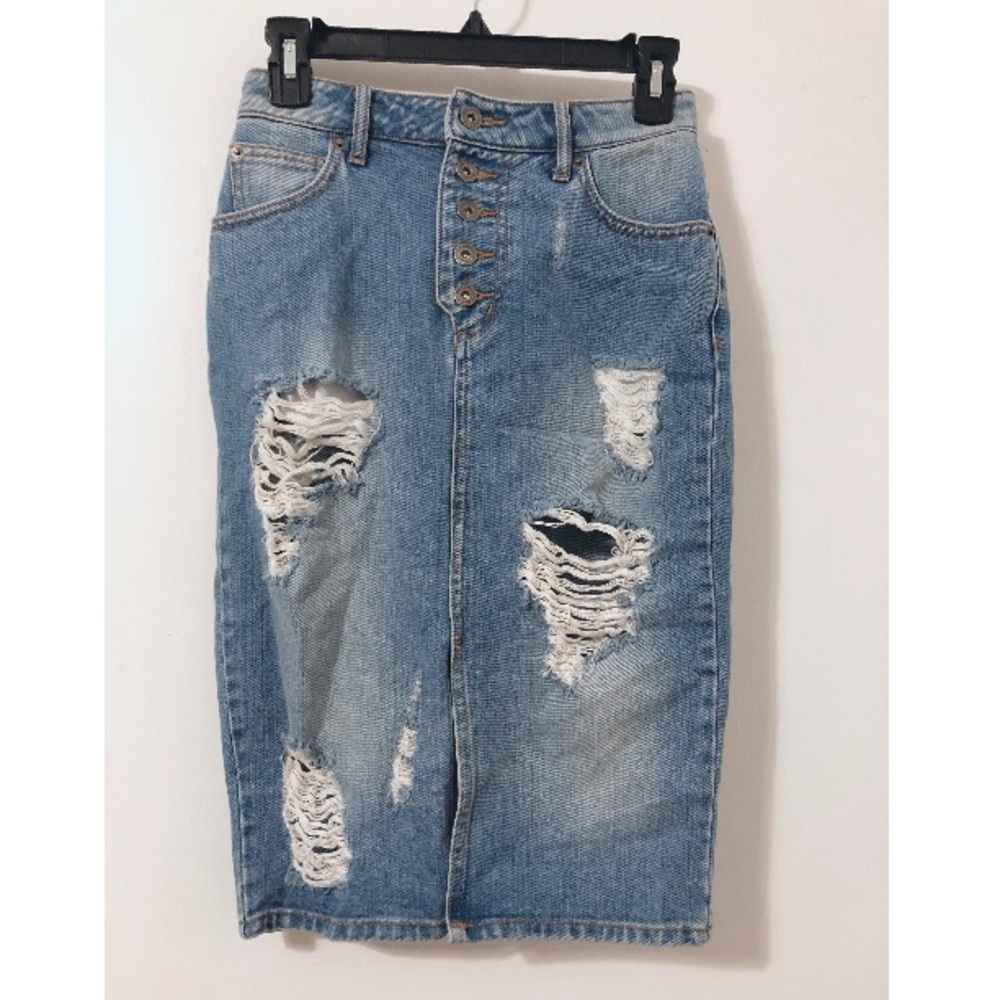 Midi Denim Skirt